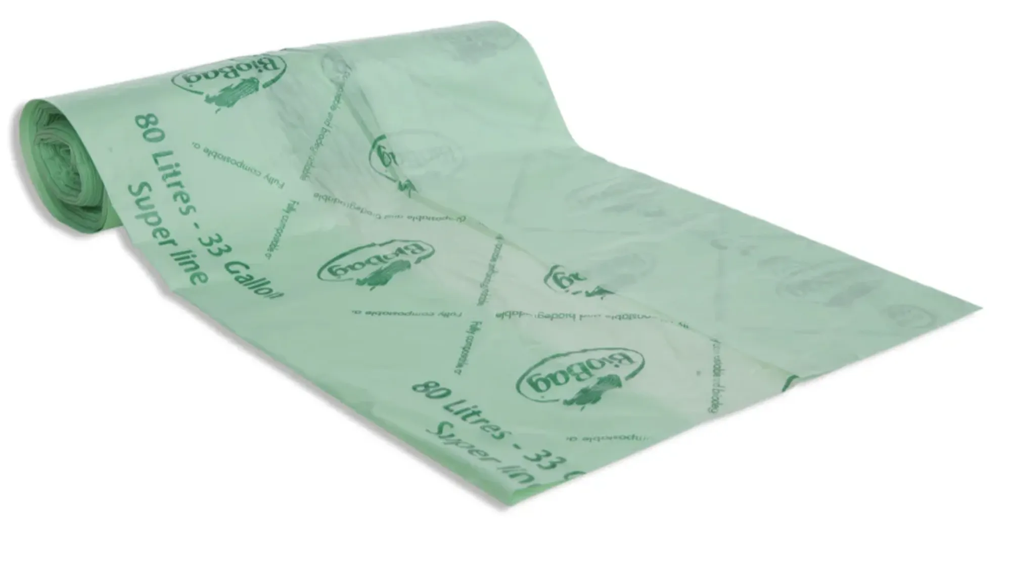 BIO sáčky kompostovateľné 500 x 600 x 0,012 mm, zelené, 30 l (25 ks/rol) B101