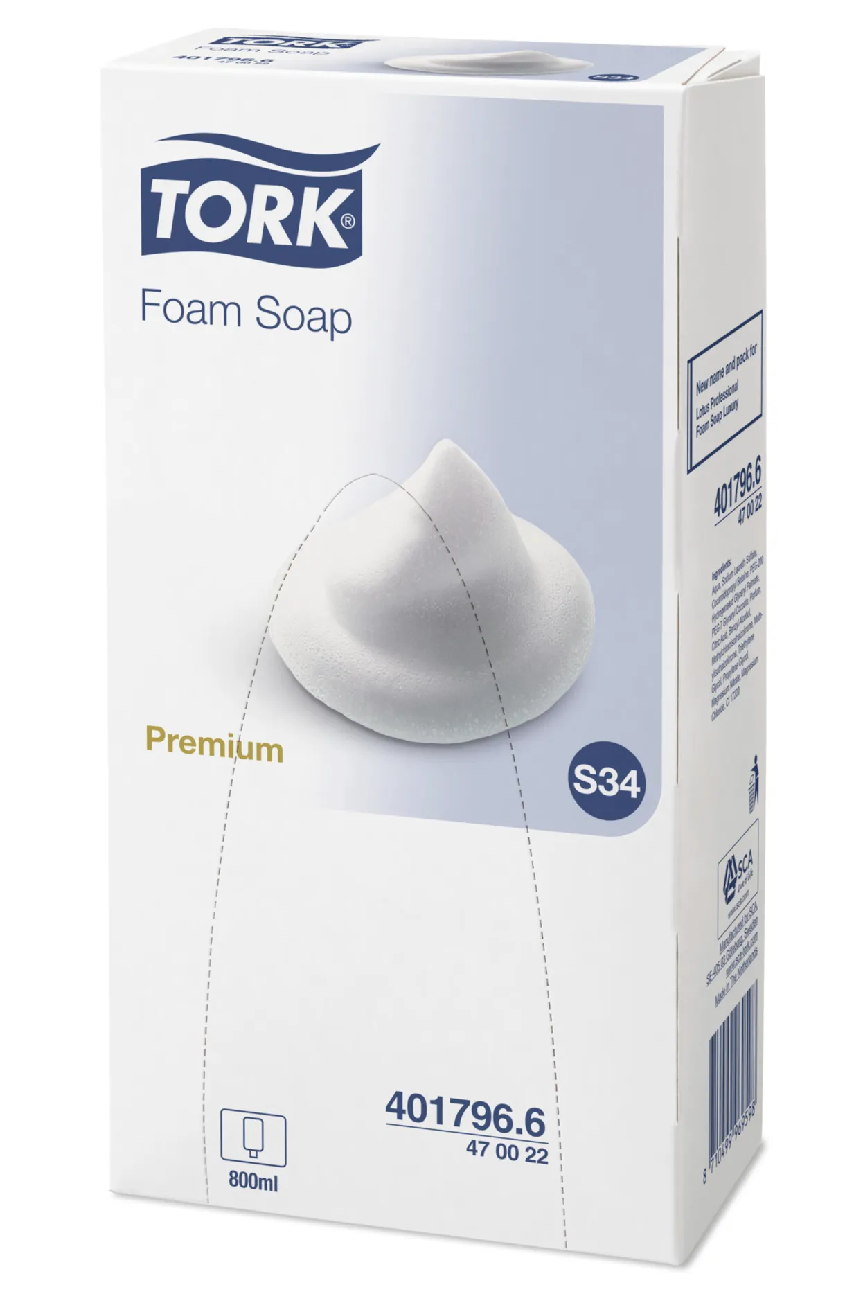 470022 Tork penové mydlo Premium do dávkovača S34, ružové, 800 ml roin 2.png