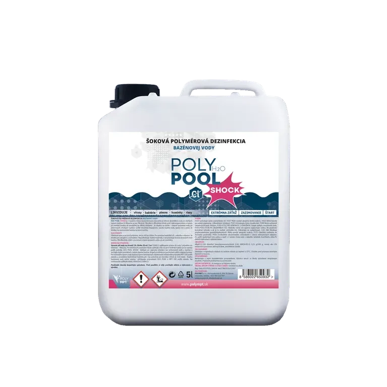 201405 POLY POOL SHOCK šoková dezinfekcia bazénovej vody 5 l ROIN