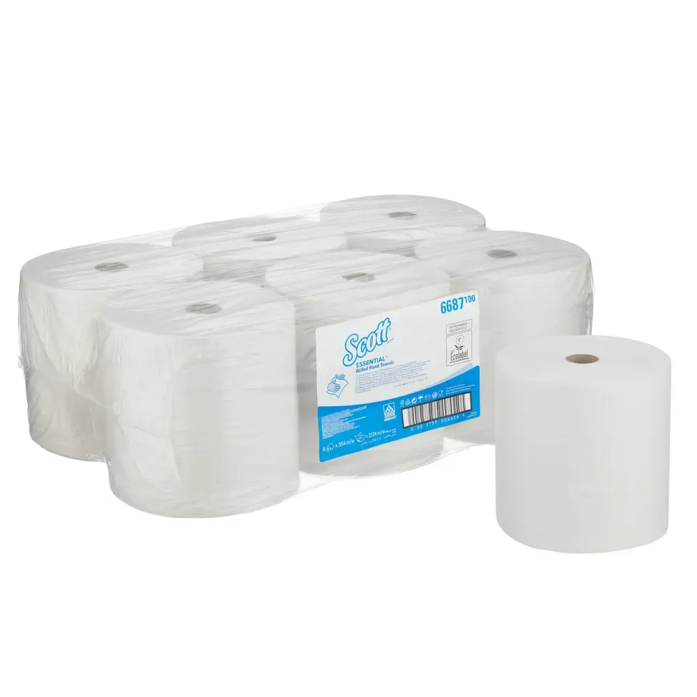6687 Scott® Essential™ XL papierové utierky 1-vrst., biele, 354 m (6 ks/krt) ROIN
