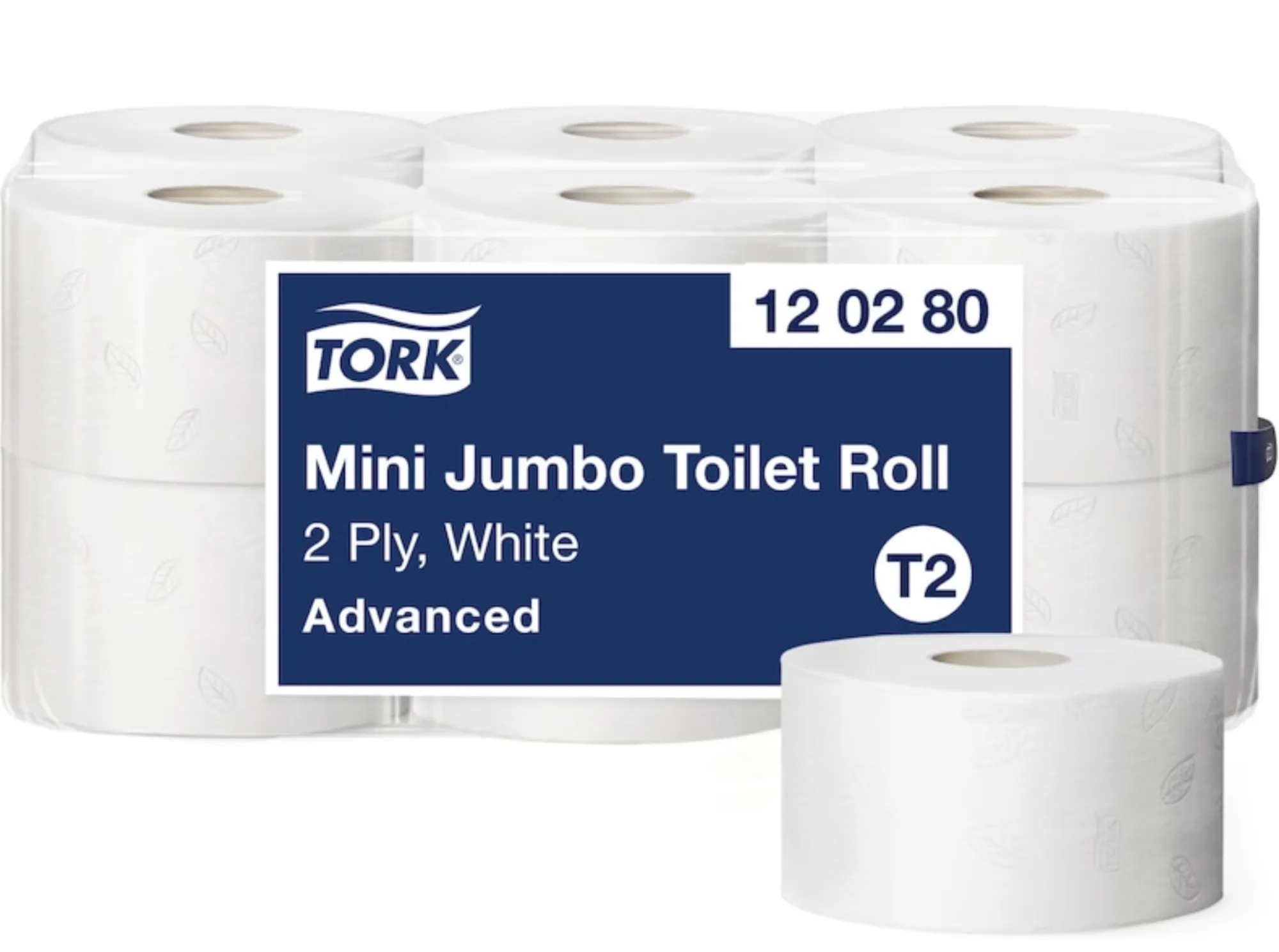 120280 Tork toaletný papier Mini Jumbo Advanced, T2, 2-vrst., biely, 170 m (12 ks/krt)