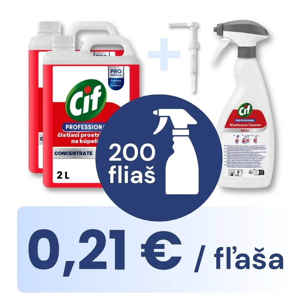 Cif Professional GLORIA Washroom čistič na kúpeľne, koncentrát 2 x 2 l ROIN