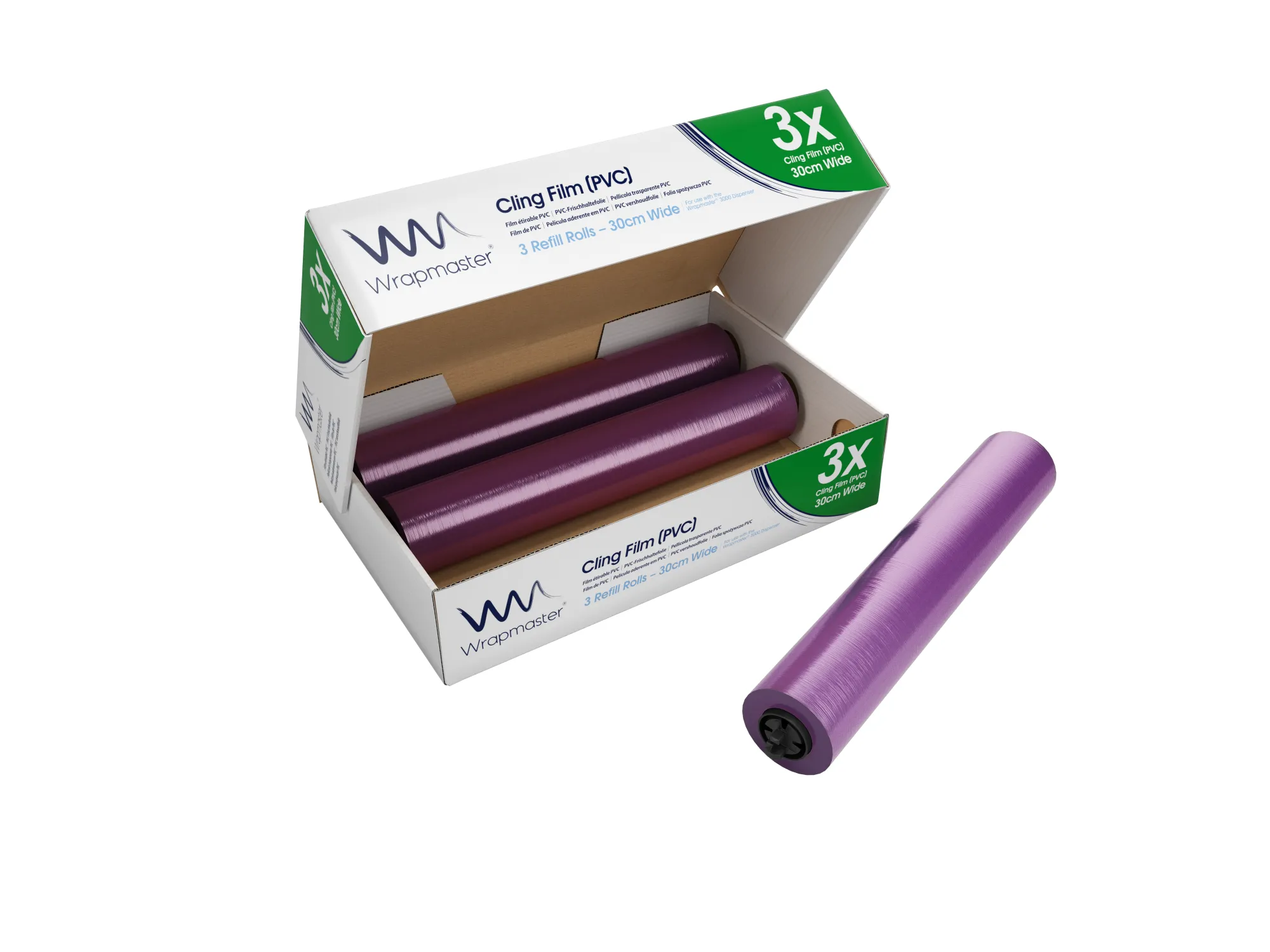 Potravinová fólia (PVC) 30 cm x 300 m, náplň do Wrapmaster 3000 (3ks)_1.jpg