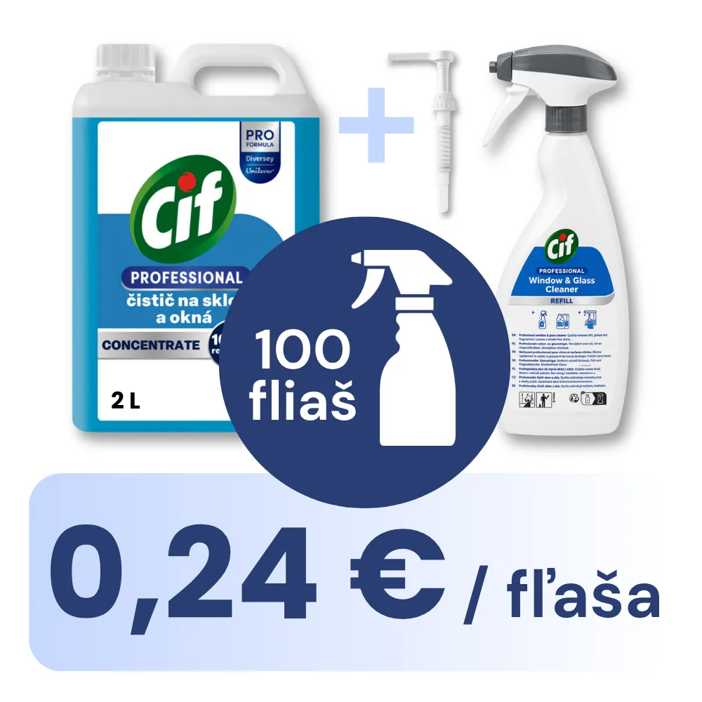 Cif Professional GLORIA Window & Glass čistič na okná a sklo, koncentrát 2 l ROIN