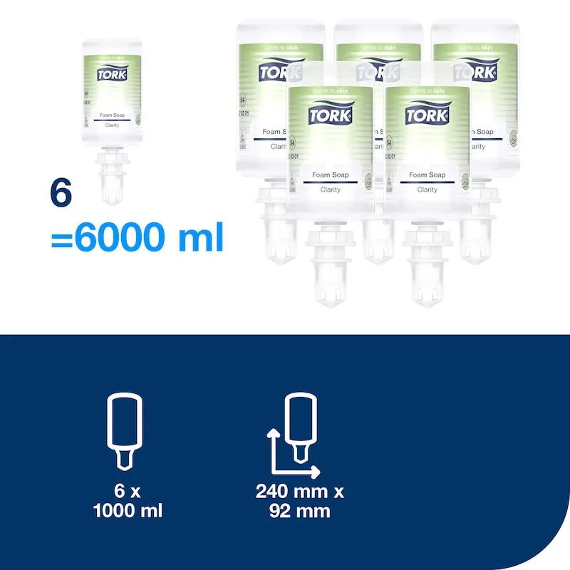 520201 Tork penové mydlo S4, číre, 1000 ml _1.jpg