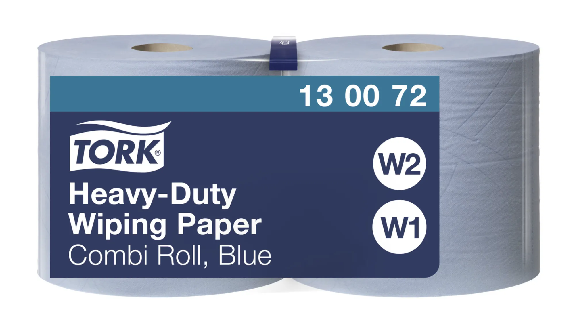 130072 Tork Heavy-Duty čistiace utierky papierové W1/W2, 2-vrst., modré, 500 útržkov (2 ks/krt) roin