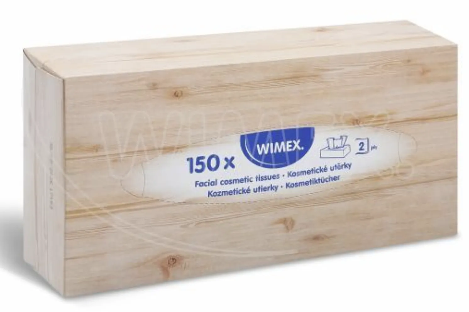 Kozmetické utierky v boxe, papierové, 2-vrst. (150 ks)