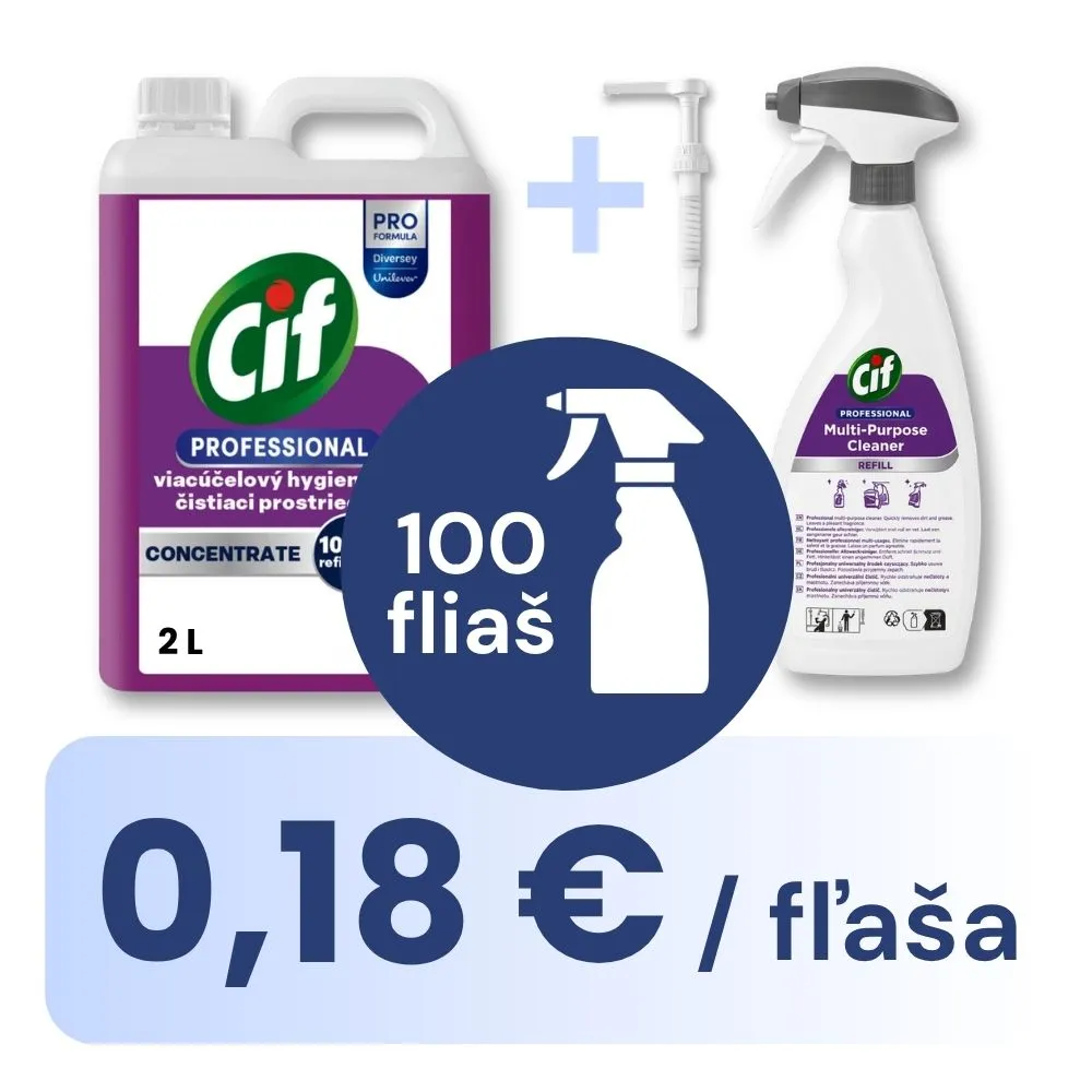 Cif Professional GLORIA Multipurpose viacúčelový čistič na povrchy, koncentrát 2 l ROIN
