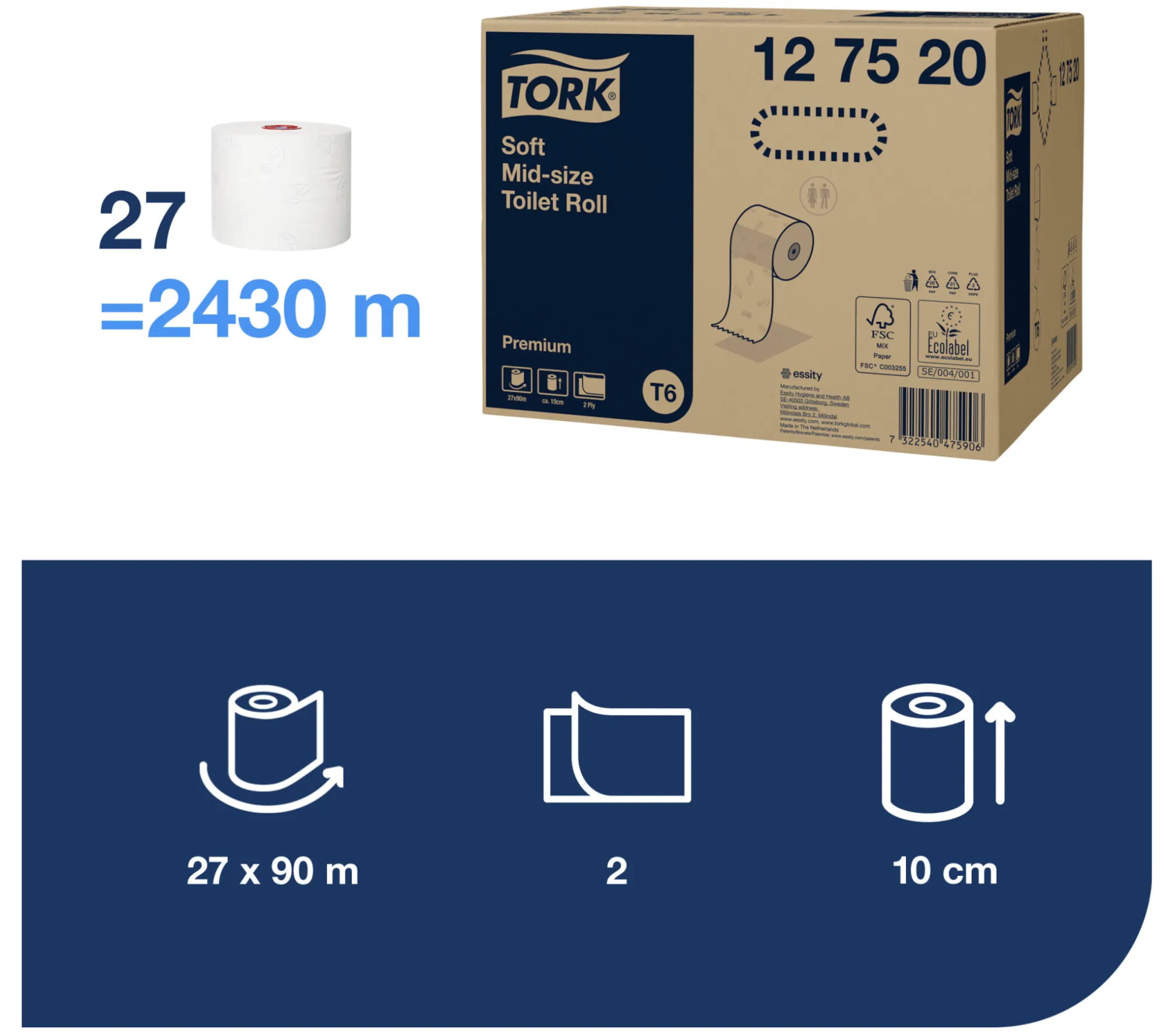 127520 Tork Mid-size toaletný papier Premium, T6, 2-vrst., biely, 90 m (27 ks:krt) roin 5.png